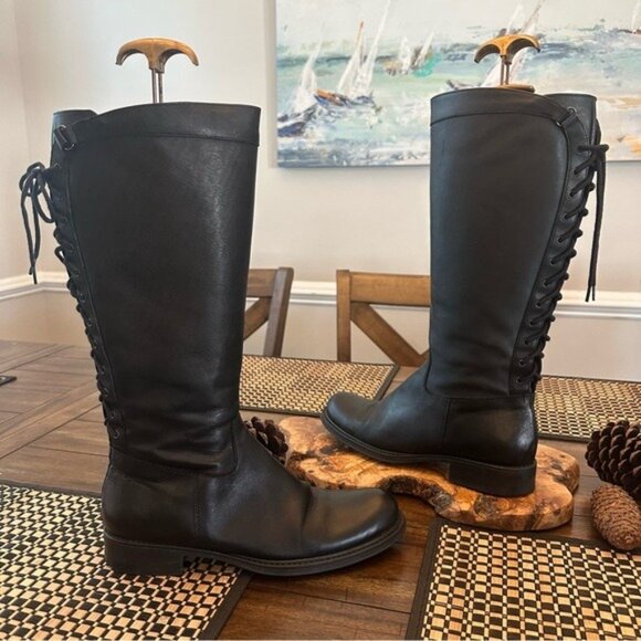 Vintage Soft Leather Black Equestrian Riding Boots Women’s Size 40 / US 10 - Picture 3 of 15